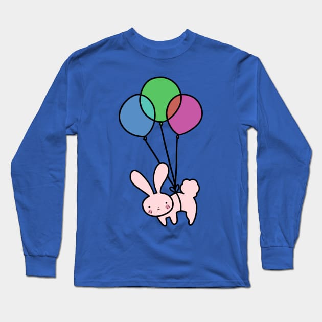 Balloon Bunny Long Sleeve T-Shirt by saradaboru